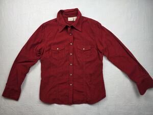 VTG 90s Western Cowgirl Shirt Small Fiorlini Long Sleeve Corduroy Pearl Snap